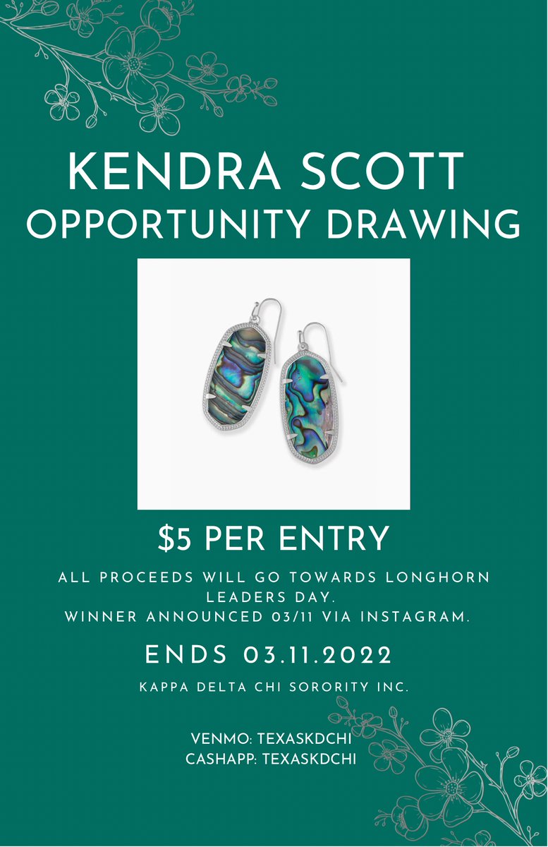 Longhorn Leaders Day is back🤘In order to raise funds we will be having an opportunity drawing of a pair of Kendra Scott earrings. Each entry into the raffle is $5 and all proceeds will go LLD and giving out (3) $500 scholarships.Link to enter this drawing is in bio. ❤️