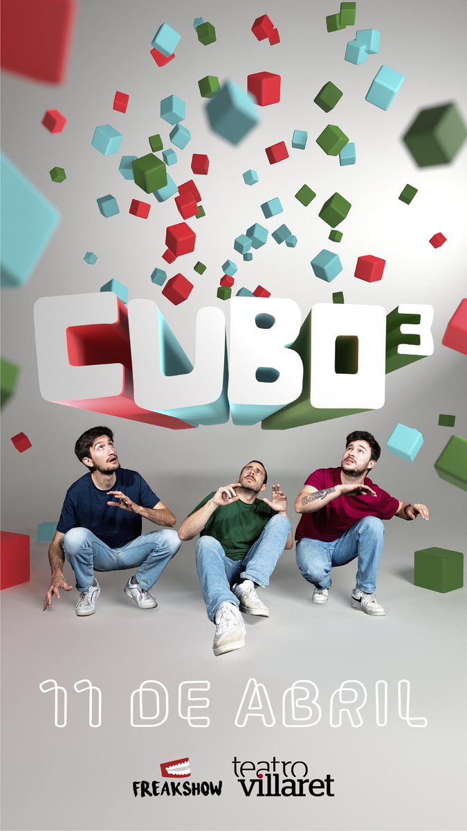 Siga a rusga. 

CUBO, 3 comediantes, 3 cores e 3 dinâmicas num só espectáculo. Link para bilhetes já anda aí nas bios e nas stories. Mais novidades nos próximos. 

ticketline.sapo.pt/evento/cubo-62…