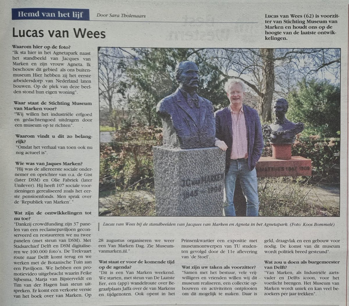 Voor iedereen die wil lezen hoe het met Museum van Marken gaat in Delft…