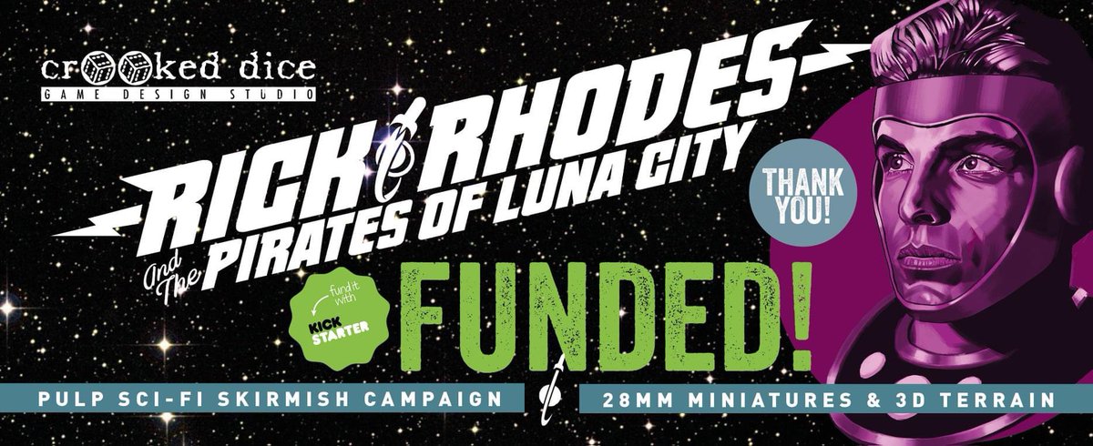 DiceCrooked's tweet photo. We funded our new Luna City Kickstarter in eight minutes! You lovely lot are amazing! You can join in the fun here!
https://t.co/b6dJ47LEiT
#crookeddice #tabletop #lunacity #scifiminiatures #stargrave #kickstarter #pulp #pulpscifi #7tvpulp https://t.co/3SN755YXxL