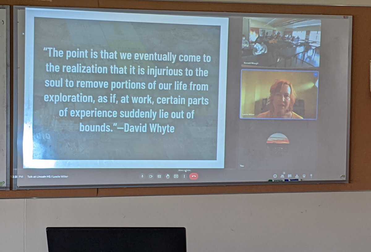 Terrific, inspiring talk in IB Business Management HL today by Leslie "LAM" Miller, CEO of <a href="/GirlFridayProd/">Girl Friday Productions</a>! A great example of managing by core values. @LHScards <a href="/PPSConnect/">Portland Public Schools</a>