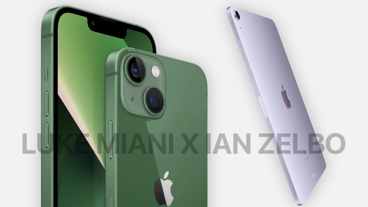Vittorino1806's tweet photo. Secondo il leaker "AppleTrack", domani Apple presenterà un iPhone 13 di colore Verde e un iPad Air di colore Viola.

#Apple #AppleTrack #AppleEvent #iPhone #iPhone13 #iPhone13Mini #iPad #iPadAir #AppleBlog #AppleNews https://t.co/7DjOm20B6n