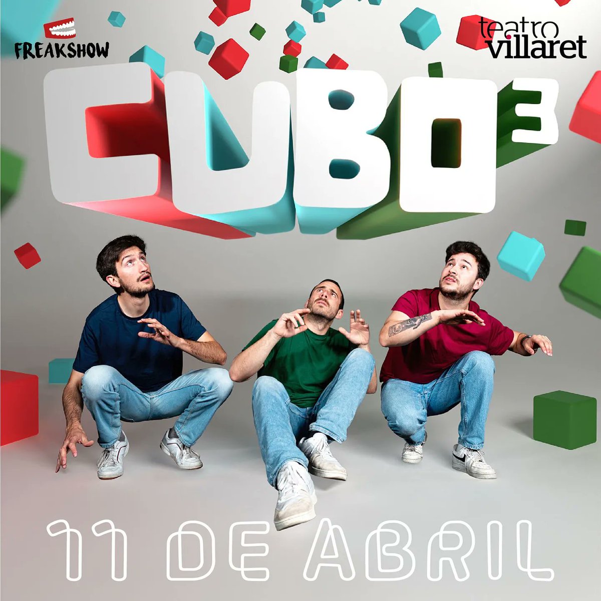 Novo projetinho ❤️

3 comediantes, 3 cores e 3 dinâmicas num espetáculo. Link para os bilhetes já anda por aí, mais novidades em breve.
<a href="/ricardotaomaria/">Ricardo Maria</a> 
<a href="/savitorsa/">Vítor Sá</a> 

ticketline.sapo.pt/evento/cubo-62…
