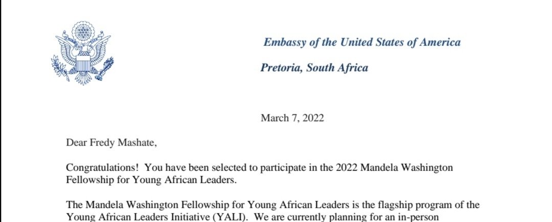fredymashate's tweet photo. Mandela Washington Fellowship for Young African Leaders, 2022

#YoungAfricanLeaders
#MWF https://t.co/pqeRKkMrxE