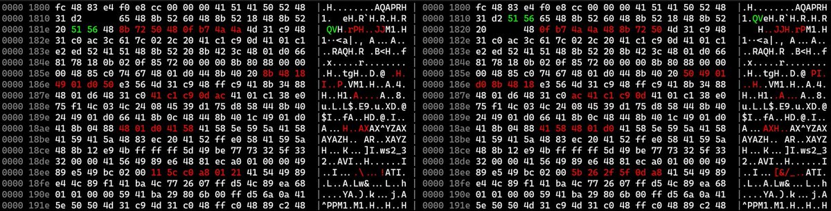 williballenthin's tweet image. short post introducing `biodiff`, a tool by @8051Enthusiast for diffing binary files, and how you might use it to find malware configuration changes. the UI is really quick and the algorithms handle file alignment very well.
williballenthin.com/post/2022-03-0…