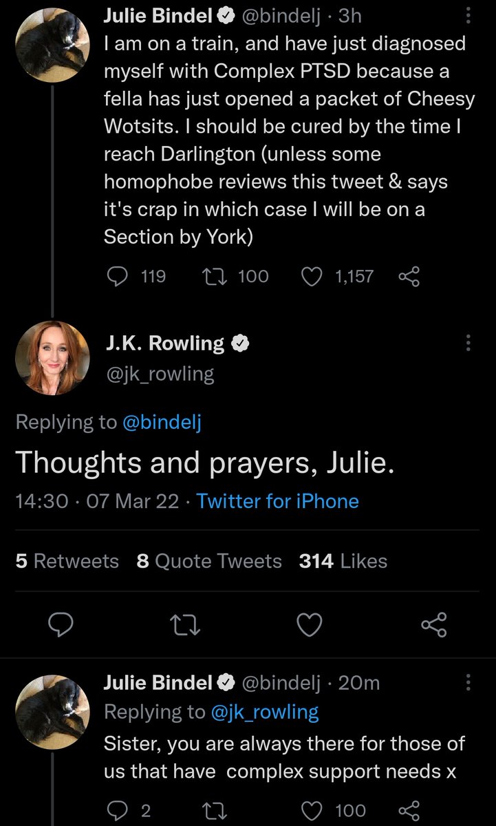 Just when you thought there were no more depths to plumb, today JK Rowling seemingly decided to join in on a cruel "joke" mocking victims of Complex Post Traumatic Stress Disorder.Full story & context below: