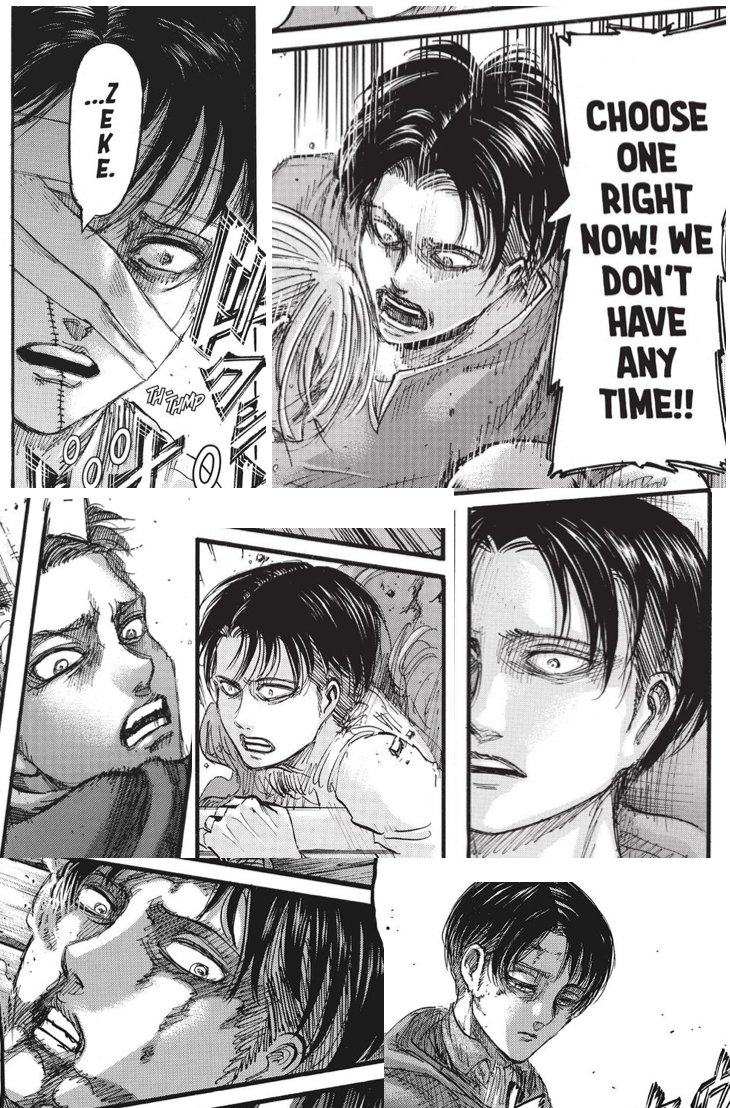 whofavoredfire's tweet photo. I don't see Levi as that stoic all things considered, or at least the "rarely shows emotion" thing I see perpetuated by the fandom isn't supported imo

Trying to repress pain to not burden others &amp; being cool-headed + controlled in battle isn't the same as rarely emoting imo https://t.co/1h6rit2N8G