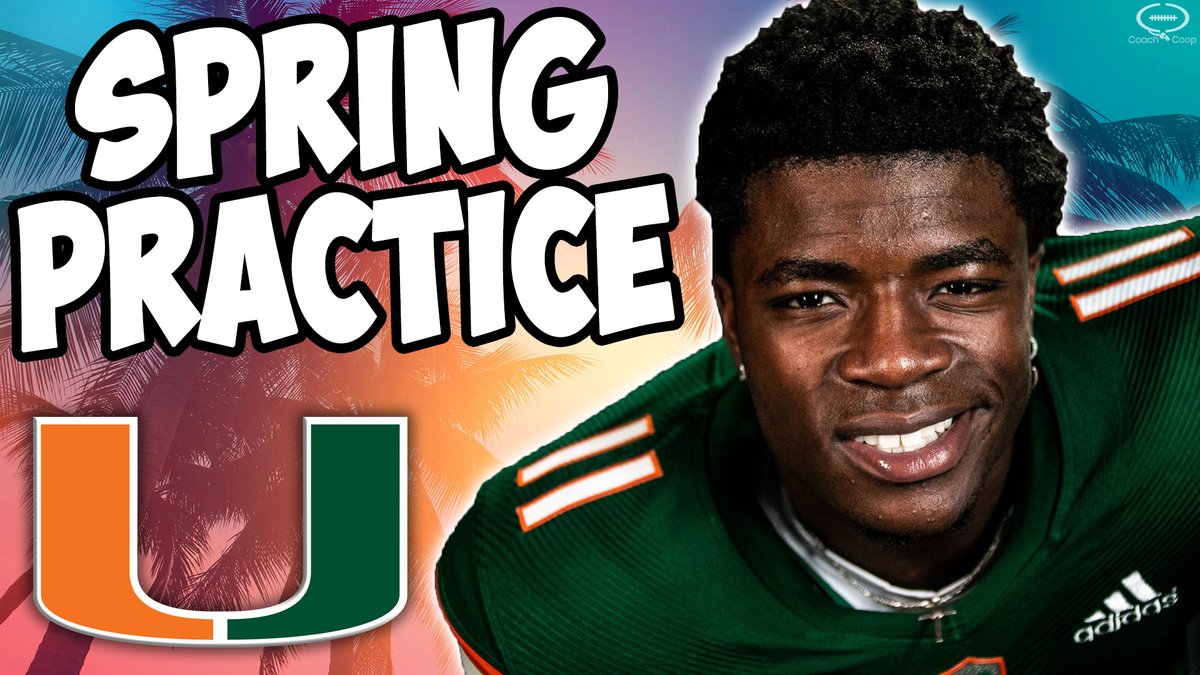 TheCoachCoop's tweet photo. My thoughts and recap on Miami Hurricanes spring practice day 1 is up on YouTube!
⬇️Check it out⬇️
https://t.co/Ct71t2XuOJ
#SpringPractice #GoCanes #MarioMoves #MiamiHurricanes https://t.co/nrorTDdZd3