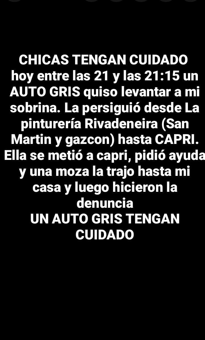 yamce89's tweet photo. ⚠️ EN BARADERO, PLENO CENTRO A UNA NENA DE 13 AÑOS 
la denuncia ya está radicada, esperemos saber quién fue⚠️

GRACIAS Pizzería Capri por socorrer a mi hija, gracias Sergio Lucero por atendernos de inmediato y a la comisaría de la mujer por la amabilidad https://t.co/kbNCT7ohPc