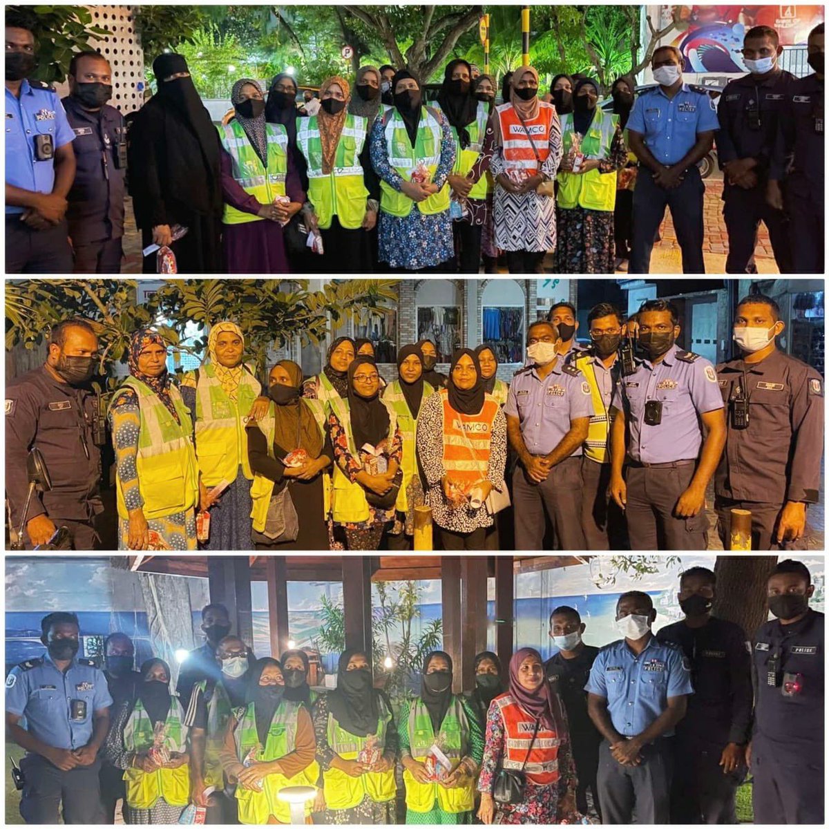 MaleCityPolice's tweet photo. #GalolhuPolice #AvatteriFuluhun took some time to interact with these wonderful women who work tirelessly to keep the streets of Male' City clean. Thanked them for their invaluable contribution to society, and wished them a very happy IWD 2022. #BreakTheBias #IWD2022 https://t.co/MyL7jSzpF4
