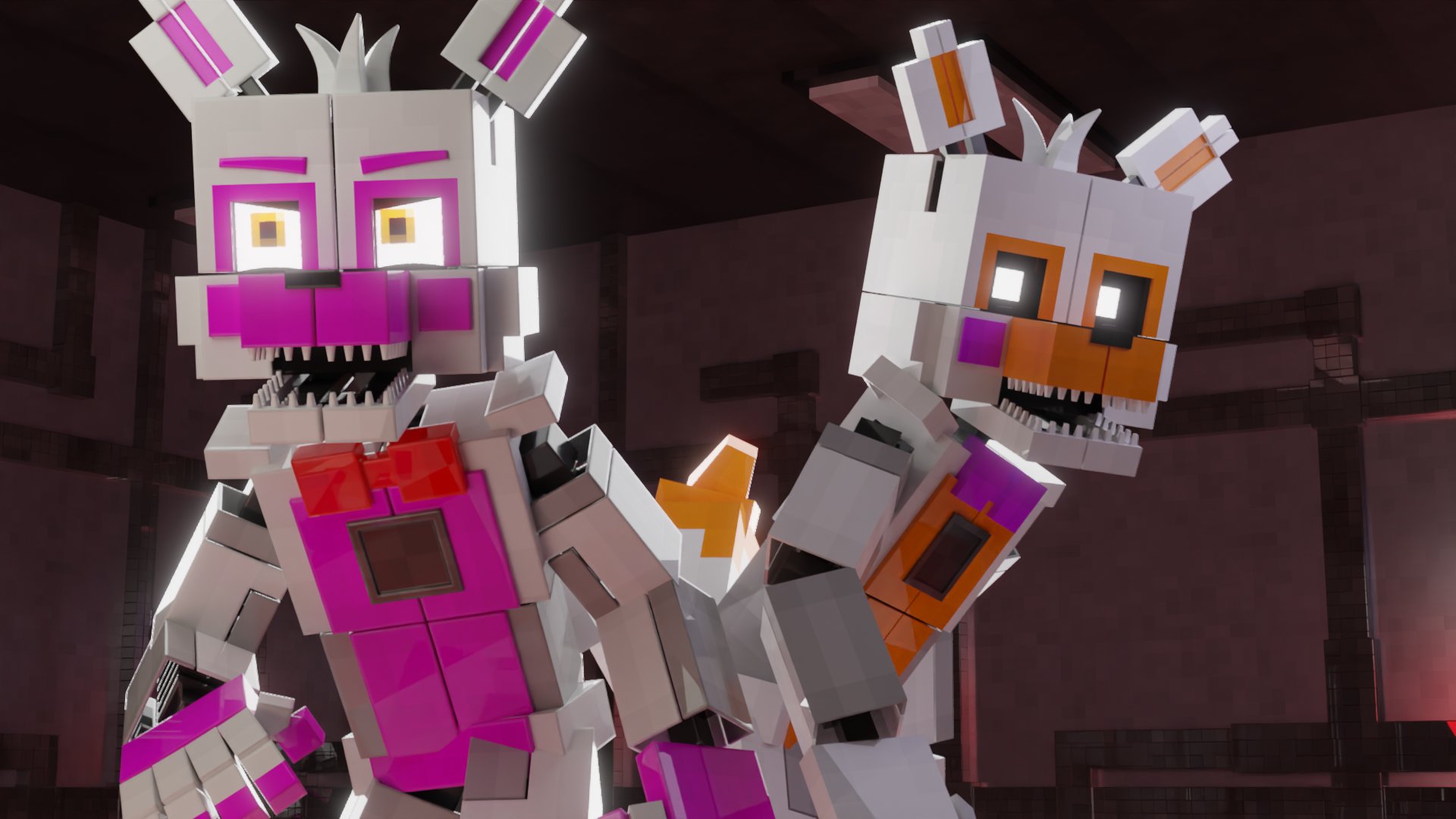 Mallow on X: Funtime Foxy and LOLbit! #FNAF #FiveNightsatFreddys