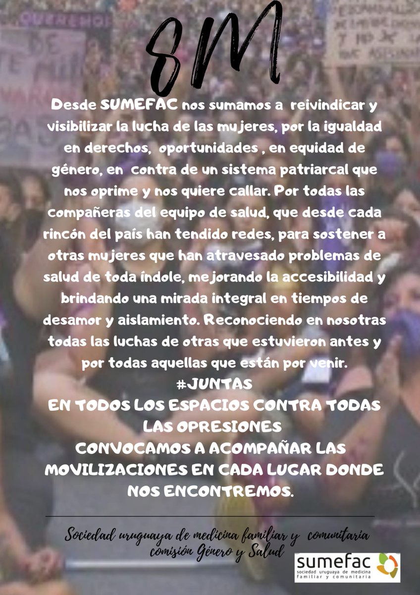 carolinaarbelo4's tweet photo. #8M
#comisiondegénero
#SUMEFAC https://t.co/gODDGjJm2I