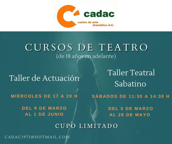 ¡Tercera llamada, tercera: Vuelven los cursos presenciales! <a href="/Todo_Teatro/">Todo Teatro</a> <a href="/elteatrocdmx/">Cartelera de Teatro</a>  <a href="/Teatropolis/">Teatropolis</a> 
INSCRIPCIONES ABIERTAS