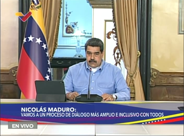 El Pdte Maduro confirma que el sábado pasado llegó al país una comisión del gobierno de EEUU, que recibió en el Palacio Presidencial. "Tuvimos una reunión que podría calificar de respetuosa, cordial, muy diplomática".