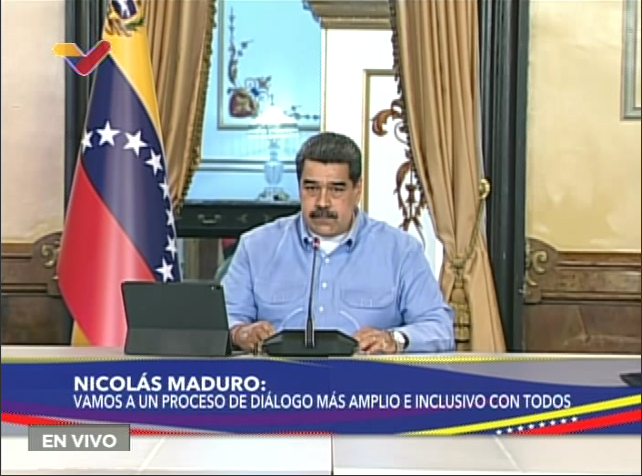 El Pdte Maduro confirma que el sábado pasado llegó al país una comisión del gobierno de EEUU, que recibió en el Palacio Presidencial. 'Tuvimos una reunión que podría calificar de respetuosa, cordial, muy diplomática'.