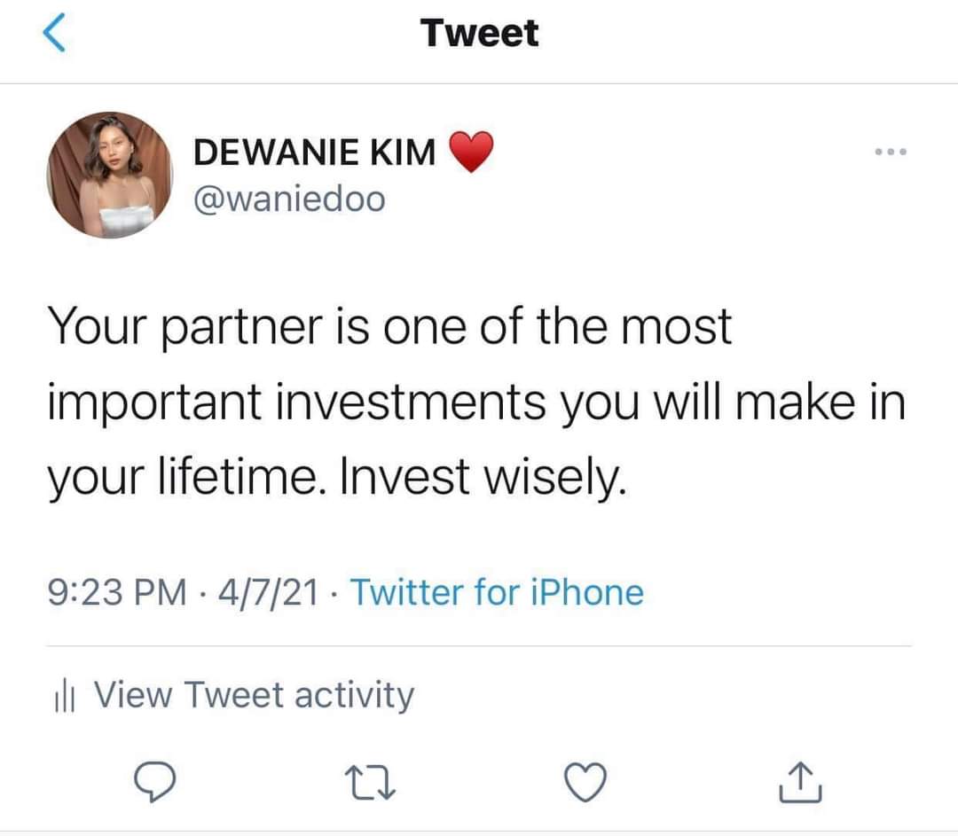 Don't take this for grantend.

Ung iba katawan lng natin habol nila.