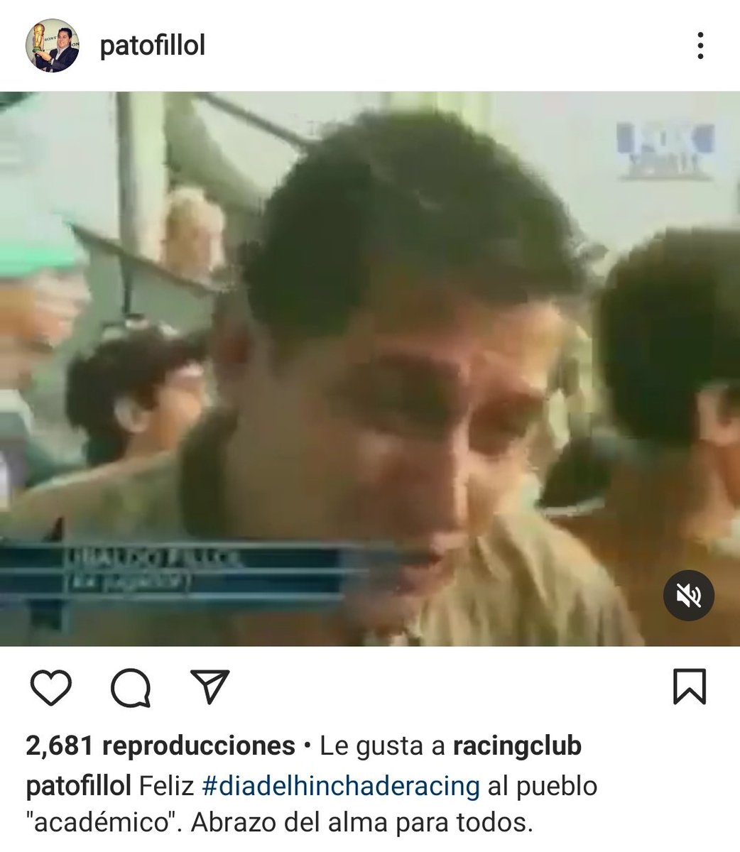 Locura_academia's tweet photo. El "Pato" #Fillol, "Pepe" #Chatruc, "Chiche" #Arano y el "Turco" #García también mandaron sus saludos por el #DíaDelHinchaDeRACING. 👏🏼👏🏼👏🏼 https://t.co/PFvB4zz916