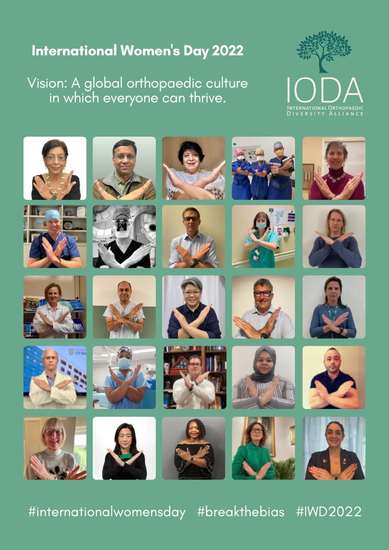 This #IWD, IODA celebrates the women that contribute to the #ortho community across the globe and recognises those that continue to take action against gender parity and advocate to #breakthebias. 

#internationalwomensday #IWD2022 #IWD22 #orthotwitter #medtwitter #diversity