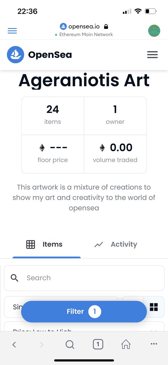 crypto225577's tweet photo. I recently convinced a friend of mine to add her artwork to OpenSea, she’s a very talented artist but struggles with confidence. if you have a spare moment drop some likes on her work. She has more to come and hopefully will auction some in the future #art #NFT #WomeninNFTs https://t.co/4Bn0p6ZfWA