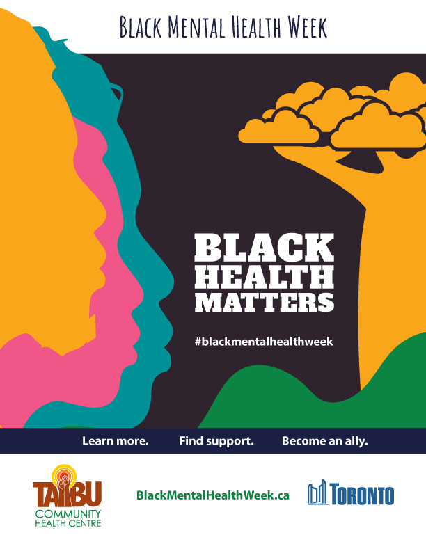 March 7 to 11 is Black Mental Health Week in Toronto. Visit https://t.co/sH20HXZQDV for events, resources, and more.
#BlackLivesMatter #BlackMentalHealthMatters #MentalHealth @TAIBU_CHC https://t.co/5TWoZMliUJ