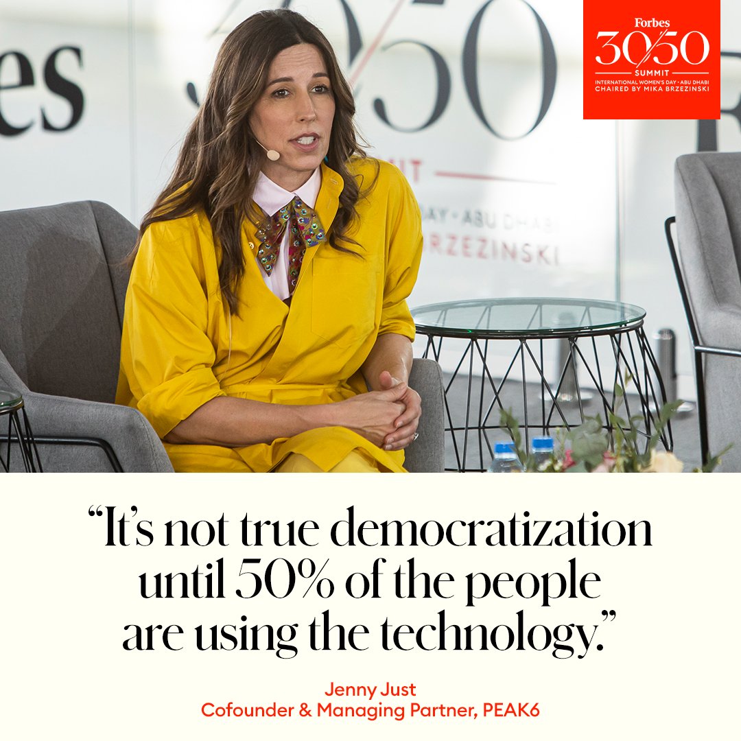 At the @KnowYourValue #3050AbuDhabi Summit, Jenny Just, Cofounder & Managing Partner of PEAK6, talked about what democratization truly means in the Fintech revolution. #Forbes3050 #KnowYourValue https://t.co/aPexdvuXFY
