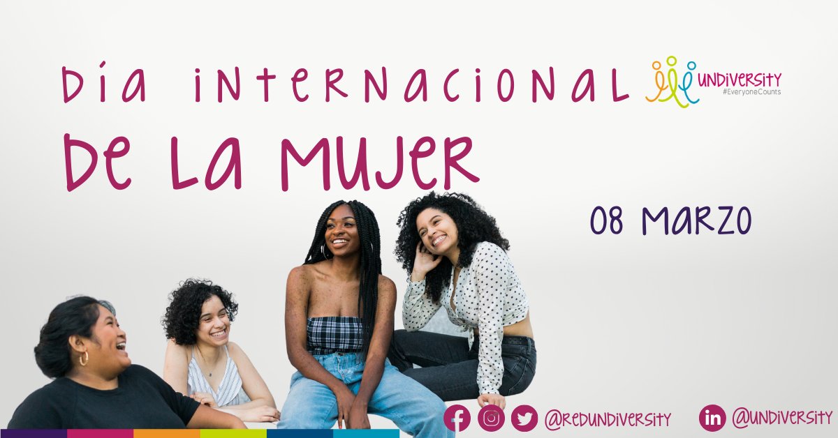 RedUndiversity's tweet photo. El 8 de marzo se celebra el Día Internacional de la Mujer, un día para luchar por la igualdad, la participación y el empoderamiento de la mujer en todos los ámbitos de la sociedad.

#DíaInternacionalDeLaMujer #8M #Igualdad #Equidad #Mujeres #DíaDeLaMujer #Undiversity https://t.co/8dpJItlvi9