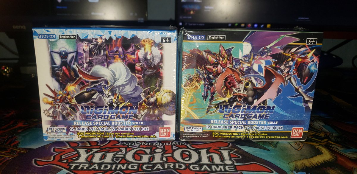 Age_Neutrino's tweet photo. Finally got these in as well! Just in time for me getting the new set up for opening them live! Cant wait to do this! Perhaps Wednesday should be Digi-Day on my channel! HAHA! #Digimon #Vtuber #CardPackOpening #PixelVtuber https://t.co/bjiApRDg6M