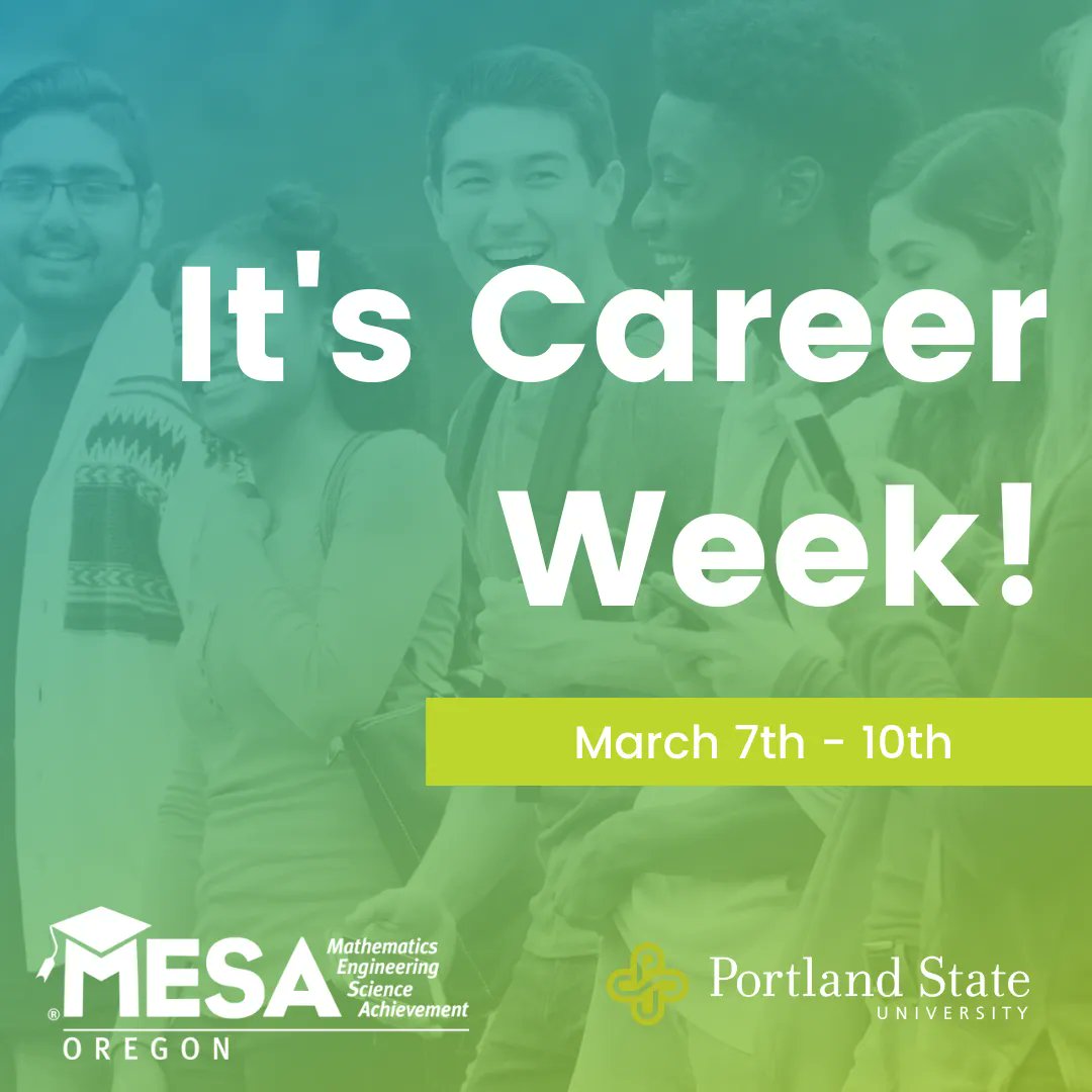 MesaOregon's tweet photo. Career fair Week! Happening 5-6:30pm:
Monday, March 7th - PAE Engineers https://t.co/XTMA6rlAFl
Tuesday, March 8th - Intel Corporation https://t.co/8c7SwEhDLk
Wednesday, March 9th - First Tech https://t.co/At4g3Cyjtg
Thursday, March 10th - Daimler https://t.co/CRLi528VpL https://t.co/t76jxwoPxX