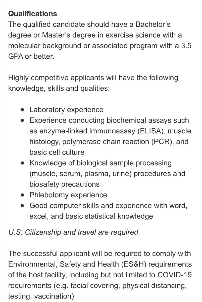 I’m hiring a muscle biology and human performance research fellow for my lab at USARIEM, please see announcement: zintellect.com/Opportunity/De… #myotwitter we have some very exciting projects on the horizon 💪