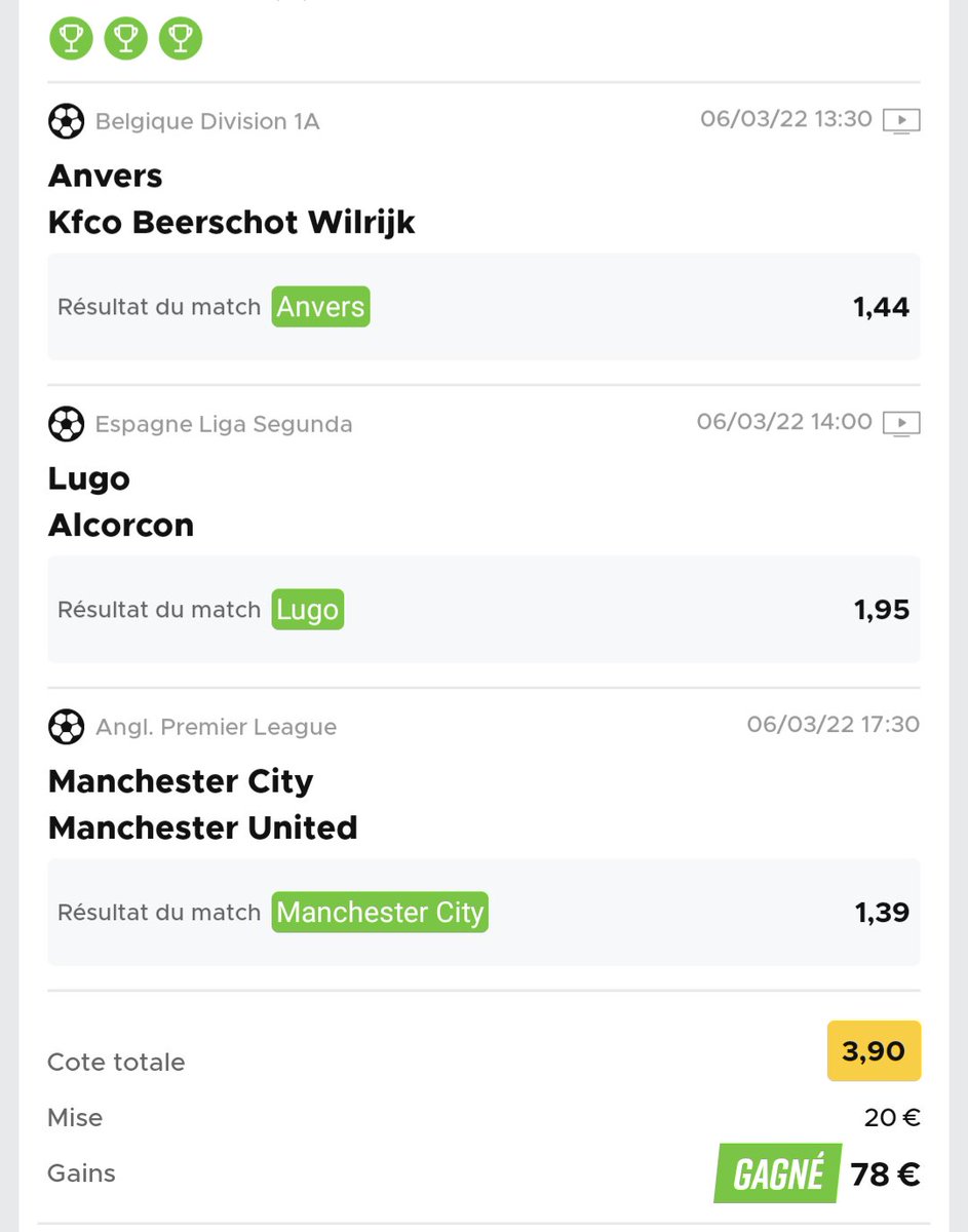 GamblaKing121's tweet photo. Pas de N hier ni aujourd'hui 😢
Obligé de se contenter du minimum (@3,21 et @3,9)
Vivement la #UCL pour aller chercher de grosses côtes la #TeamParieurs ! https://t.co/uOYmKzPgiW
