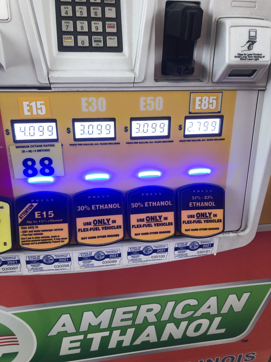 E85.  Springfield, IL.  Renewable 🌽