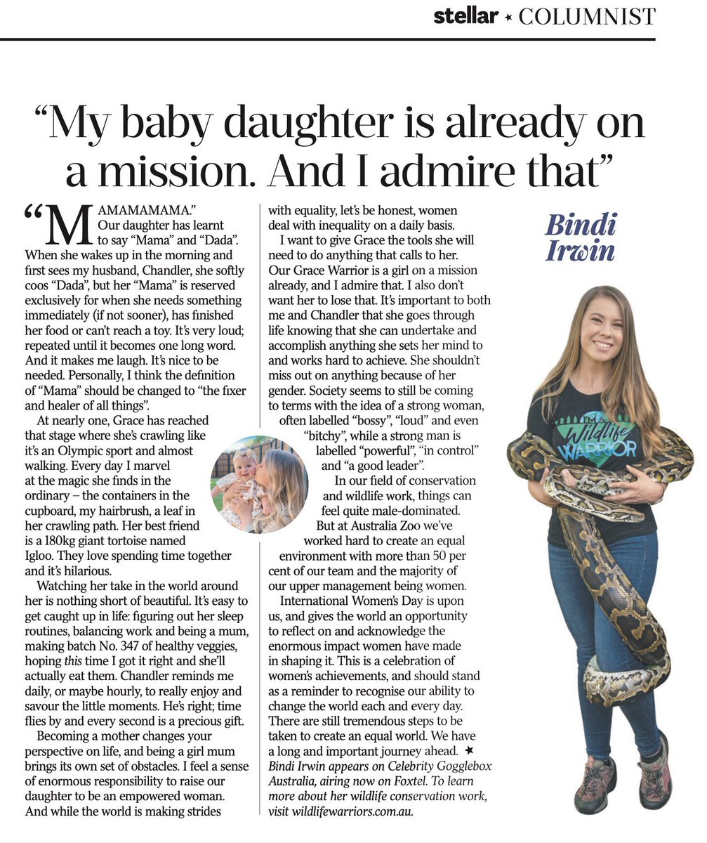 #InternationalWomensDay • Thank you <a href="/StellarMagAU/">Stellar</a> for the opportunity to write this piece for your column. Here’s to strong women everywhere.