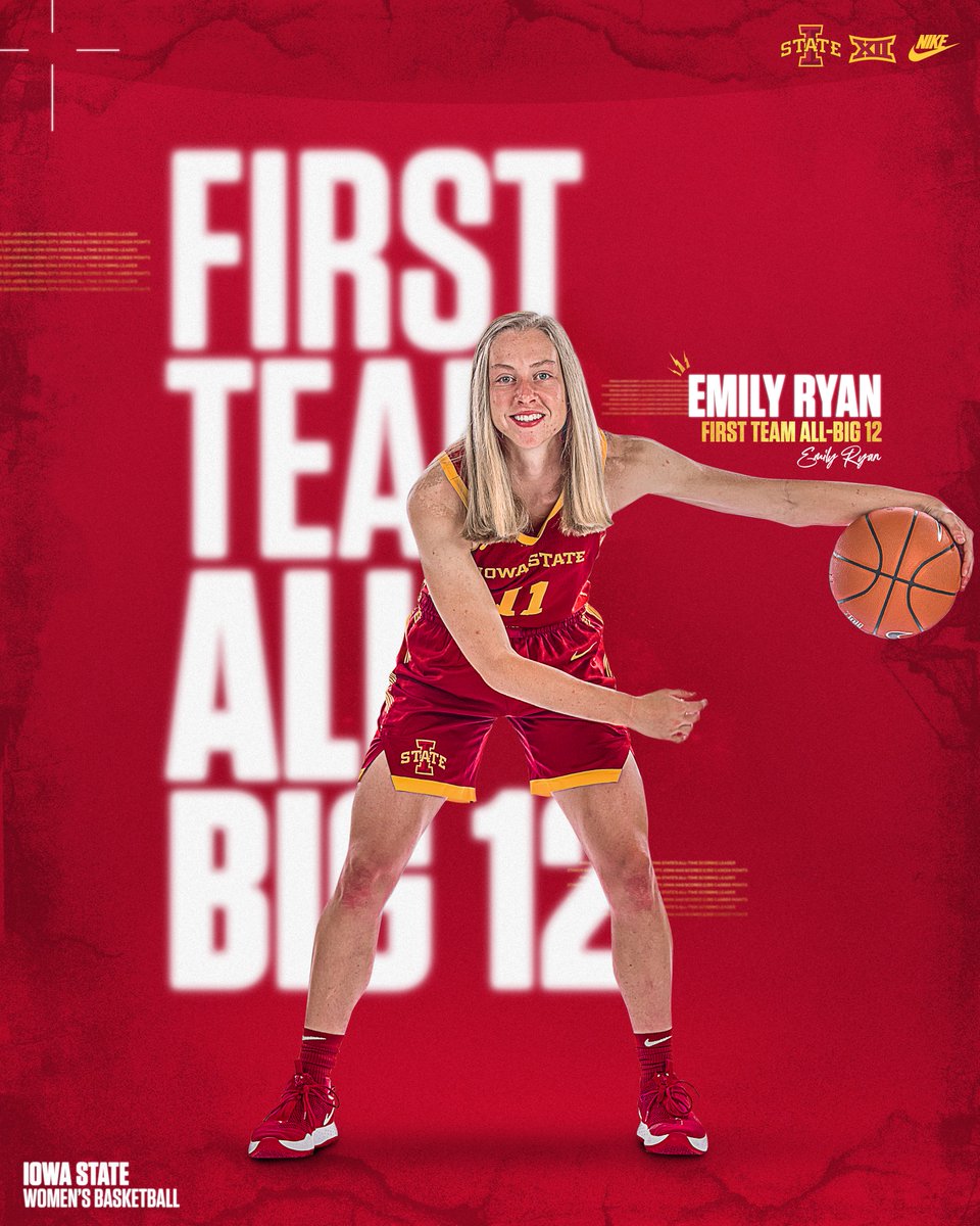 Cyclone Basketball (@cyclonewbb) on Twitter photo ๐๐๐-๐๐๐ ๐ญ๐ฎ ๐๐๐ฅ๐ฆ๐ง ๐ง๐๐๐
After leading the league in assists per game, our ๐๐ก๐ค๐ค๐ง ๐๐๐ฃ๐๐ง๐๐ก earned a spot on the All-Big 12 First Team.
<a href="/ryan_emily11/">Emily Ryan</a> | #Cyclones
๐ช๏ธ๐๐ช๏ธ ๐๐๐-๐๐๐ ๐ญ๐ฎ ๐๐๐ฅ๐ฆ๐ง ๐ง๐๐๐
After leading the league in assists per game, our ๐๐ก๐ค๐ค๐ง ๐๐๐ฃ๐๐ง๐๐ก earned a spot on the All-Big 12 First Team.
<a href="/ryan_emily11/">Emily Ryan</a> | #Cyclones
๐ช๏ธ๐๐ช๏ธ