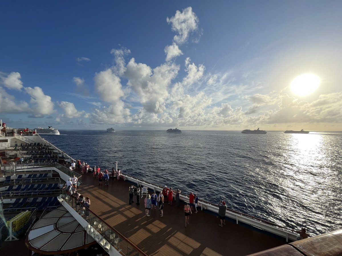 thiscruiselife's tweet photo. When the ship horns started to blow, I may have gotten a little emotional. Here is to 50 more years of sailing, @CarnivalCruise. Happy Birthday!

#Sailabration #50thBirthday #FunShipMeetup #cruise #Funderstruck https://t.co/LXICOUo7qh