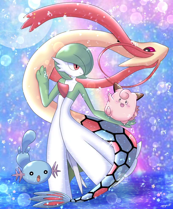 Lunar mare🌙.*·̩͙

 #ピッピの日 #ミロカロスの日 
 #サーナイトの日  #ウパーの日 