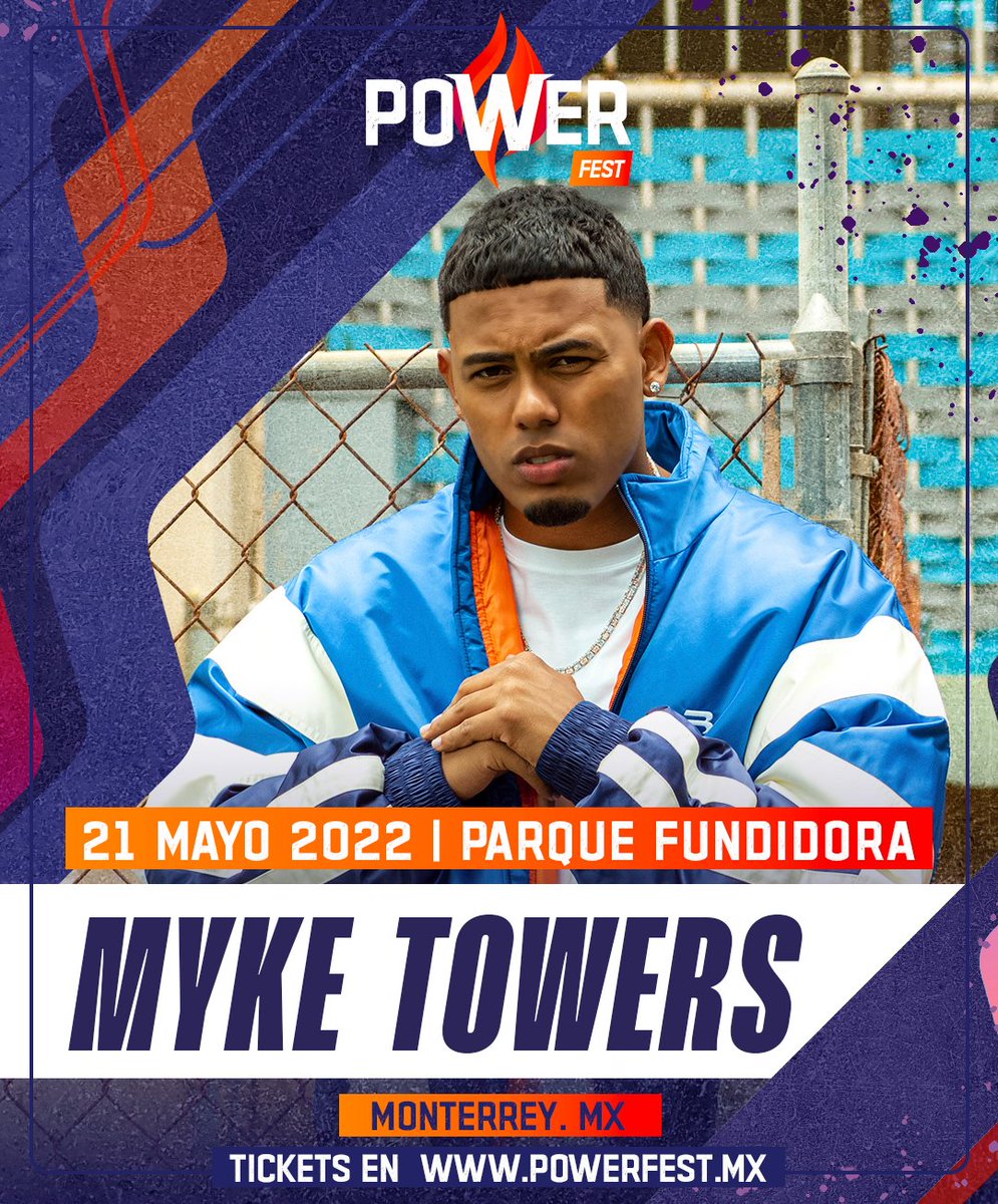 ExaFM's tweet image. Myke Towers hará retumbar el Parque Fundidora con su flow. 🔥
¡No te lo pierdas el próximo 21 de mayo en el #PowerFest! 😎