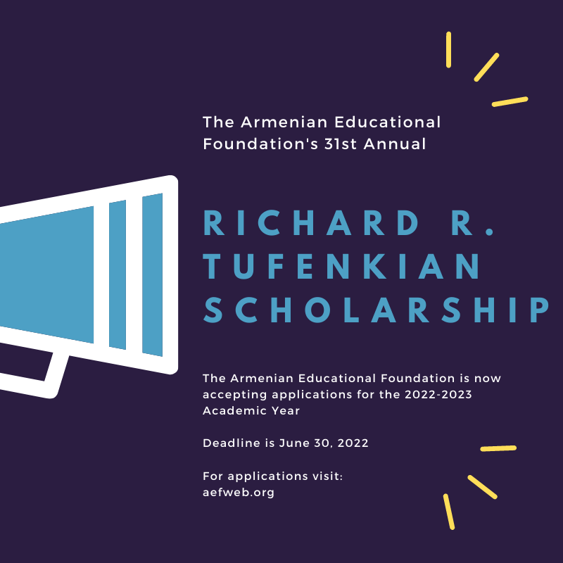 AEF1950's tweet photo. 📣SCHOLARSHIP OPPORTUNITY📣

Three $3,000 scholarships will be awarded to Armenian undergrad students at an accredited US college or university. 

VISIT https://t.co/zVbGYO5t3f TO APPLY https://t.co/NMlqvqVtqQ