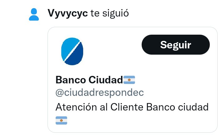 Gustavo44905075's tweet photo. @bciudadresponde @pcruzespada @Nazareno977 @infobae Cuidado que te contactan de cuentas falsas https://t.co/EiZIQMUFpq