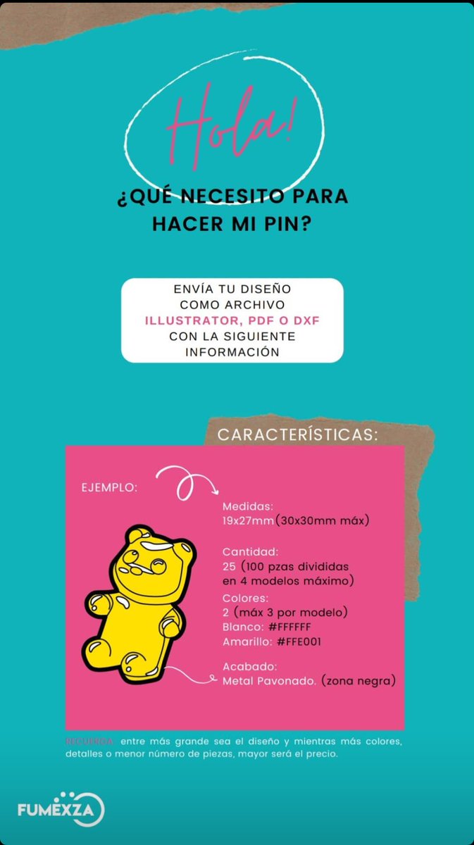 FUMEXZA's tweet photo. Si alguna vez quieren hacer pines metálicos con sus diseños e ilustraciones, les compartimos una pequeña guía que hemos elaborado con los aspectos que deben considerar.

#pinesmetalicos #pinespersonalizados https://t.co/y3Egr7Xmlf