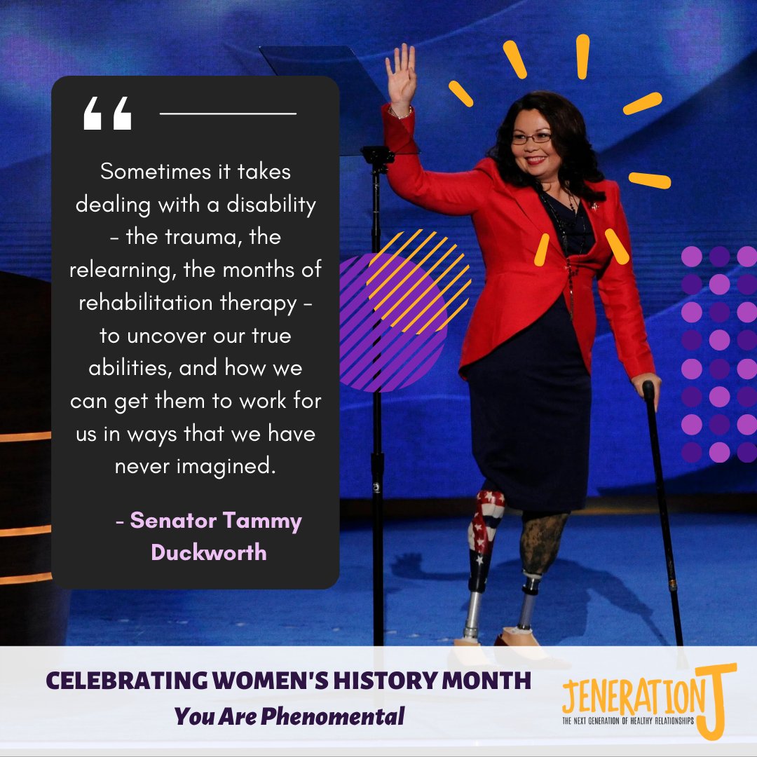 JenerationJ's tweet photo. not only will you get through this hard time, you WILL come out stronger. 💪🏻 send this @senduckworth quote to someone who needs to read it and tell us about an issue you overcame. 🪖#womenshistorymonth #jenfographic #disabilityquotes https://t.co/GESAo2CDJC
