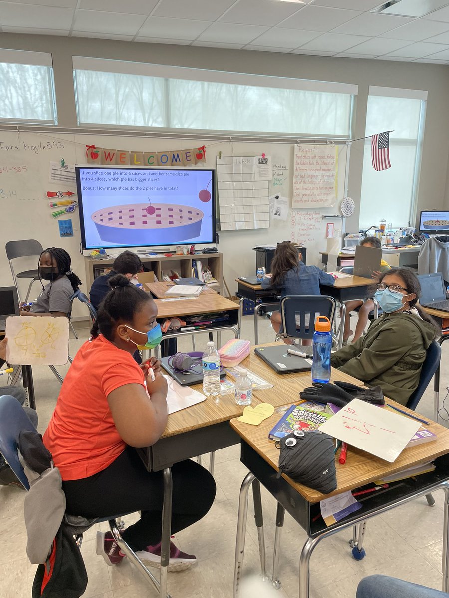 4thMoncure's tweet photo. We celebrated a week early due to Spring Break. We learned about Pi while also enjoying some pie! It was a great day! https://t.co/D40VG8SOzq