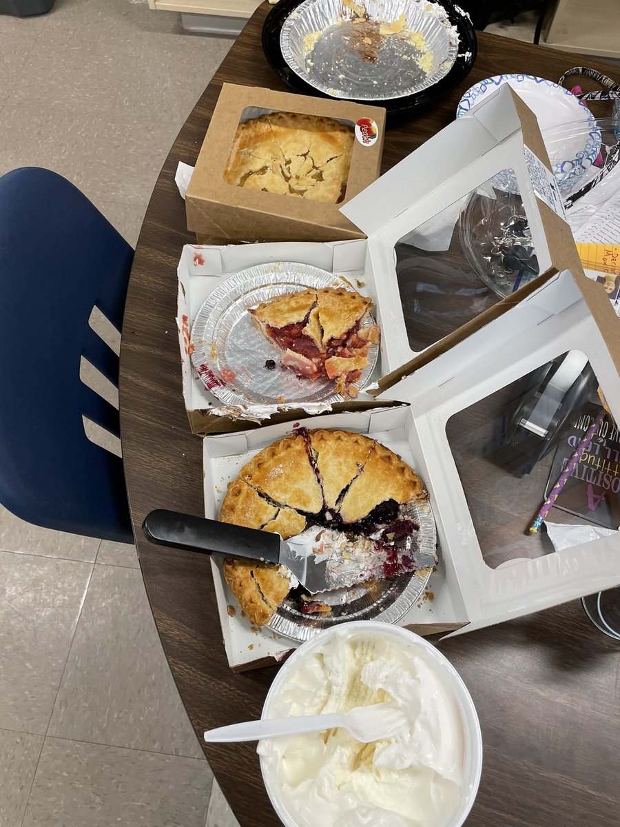 4thMoncure's tweet photo. We celebrated a week early due to Spring Break. We learned about Pi while also enjoying some pie! It was a great day! https://t.co/D40VG8SOzq