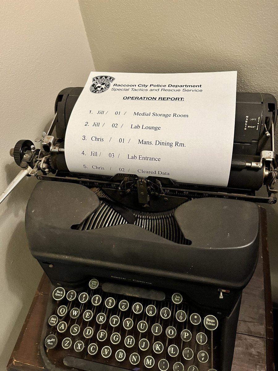 There, now the typewriter is complete! #REBH25th #ResidentEvil