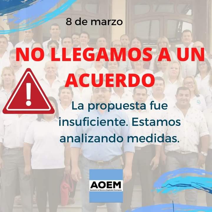 #Paritarias en la Municipalidad de Corrientes sin acuerdo y con amenaza de medidas por parte de la conducción gremial de AOEM.