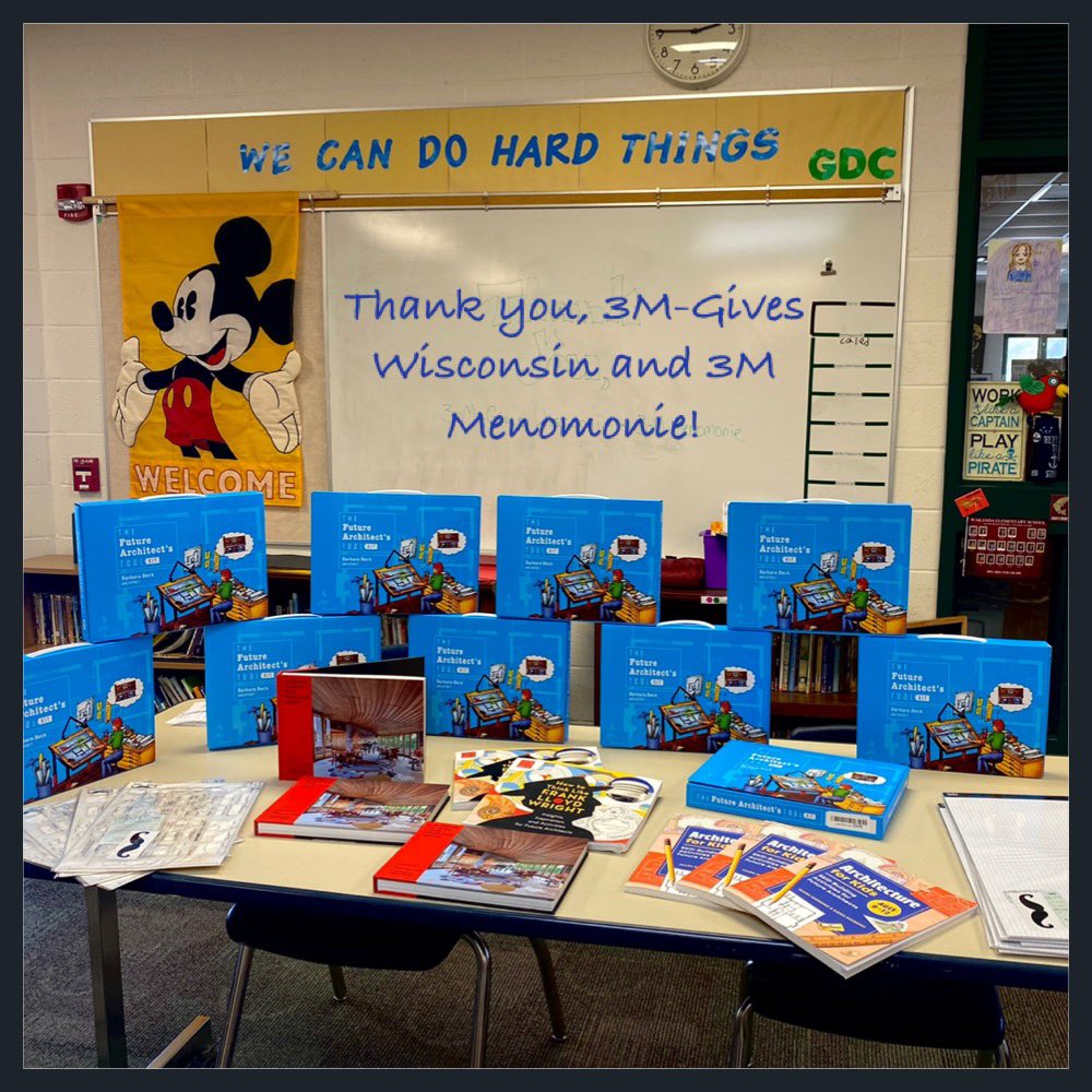AnneHasse's tweet photo. Thank you @3M Gives WI &amp; 3M Menomonie! Wakanda 5th Grade is beyond grateful to receive these amazing new STEAM Resources from @DonorsChoose to enhance our Breaking the Box:The Architecture of Frank Lloyd Wright Project. https://t.co/ZsrDZj6BfK