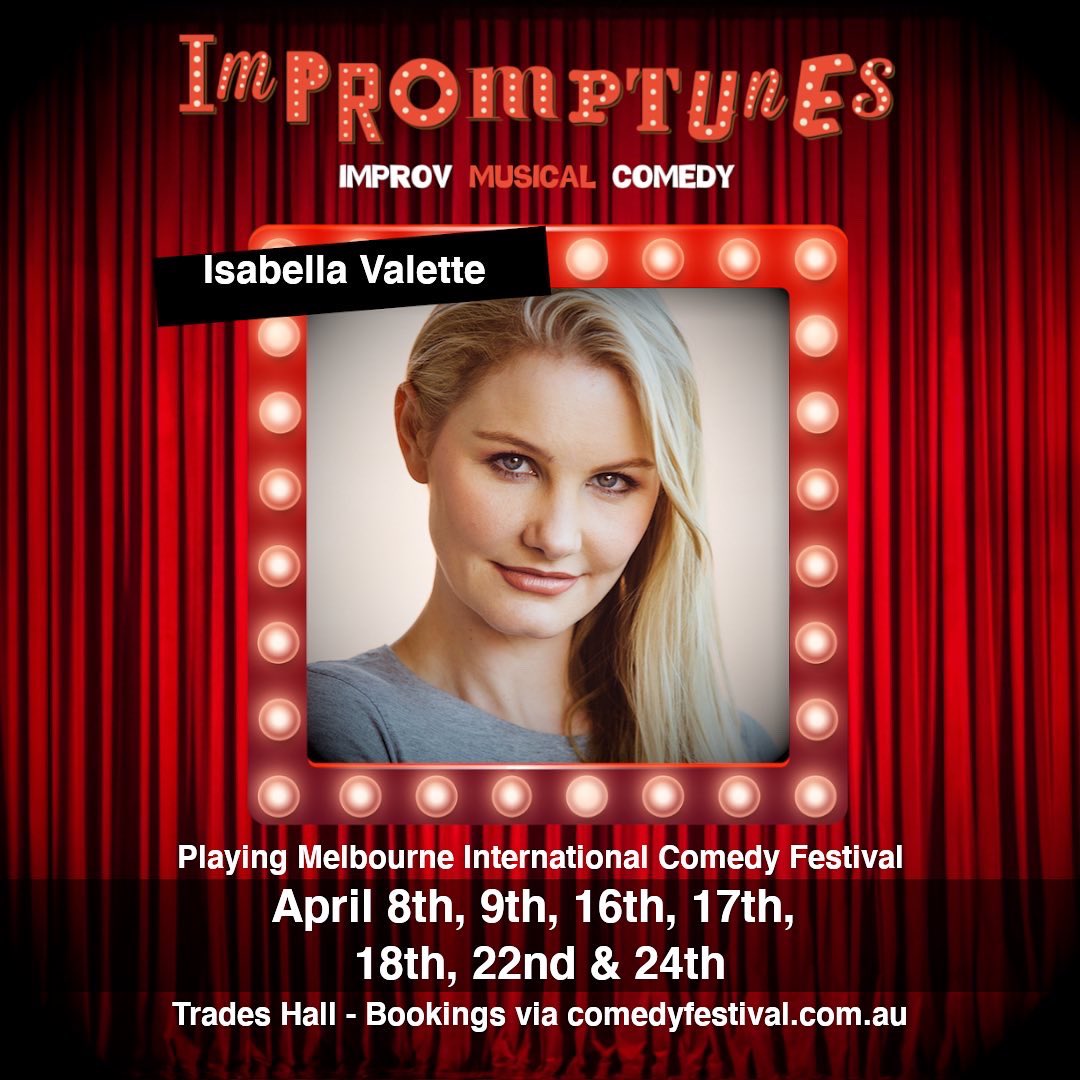 Impromptunes (@impromptunes) on Twitter photo Cast Dates Pt 2
We are only a few weeks away from our favourite time of the year. Book your tix now!
<a href="/micomfestival/">Melbourne International Comedy Festival</a>
<a href="/EmmetNichols/">Emmet Nichols</a>
<a href="/hollieannejames/">Hollie James</a>
<a href="/IsabellaValette/">Isabella Valette</a>
comedyfestival.com.au/index.php/2022… Cast Dates Pt 2
We are only a few weeks away from our favourite time of the year. Book your tix now!
<a href="/micomfestival/">Melbourne International Comedy Festival</a>
<a href="/EmmetNichols/">Emmet Nichols</a>
<a href="/hollieannejames/">Hollie James</a>
<a href="/IsabellaValette/">Isabella Valette</a>
comedyfestival.com.au/index.php/2022…