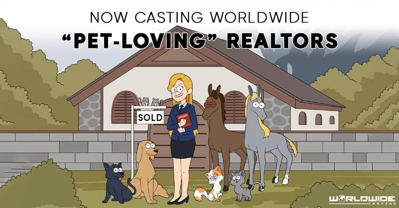 wwcasting's tweet photo. Now Casting Worldwide For Pet-Loving Realtors

We're looking for pet-loving realtors who love to help pet-friendly families find their perfect home.

Refer a realtor and if they're selected for the show, you'll receive a referral fee.

For more info ➡ https://t.co/Ndqtkti9tn