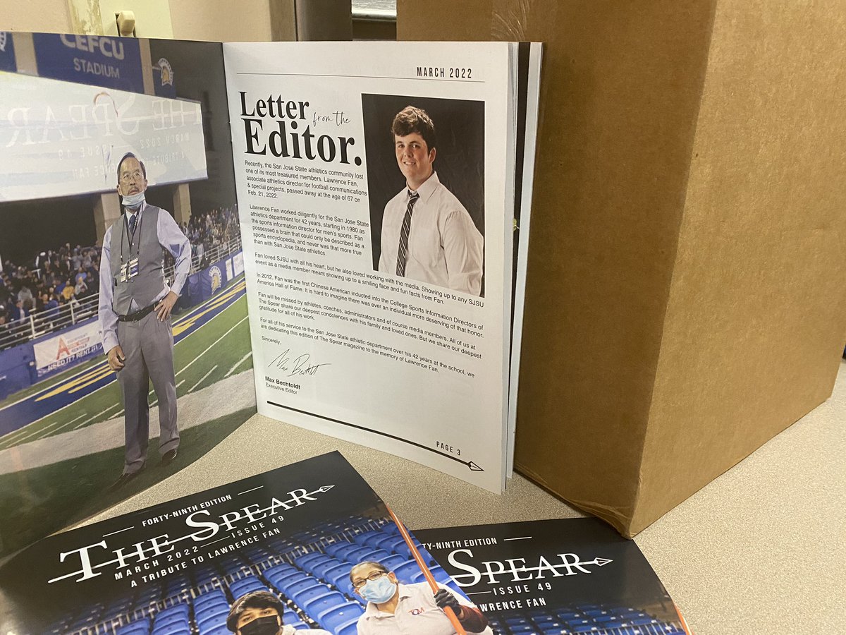 TheSpearSJSU's tweet photo. HOT OFF THE PRESS ๐จ
The 4๏ธโฃ9๏ธโฃth edition of The Spear magazine is here!
Be on the hunt for them all across main and south campus! #SJSU #Spearmag
Read it all here: https://t.co/hmaxjUwEX4 https://t.co/8QpCj4JLrL