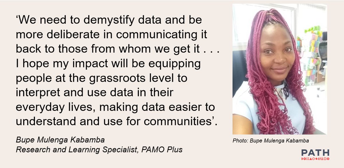 As Research and Learning Specialist for the PAMO Plus project in #Zambia, Bupe Mulenga Kabamba helps translate #malaria data into action. On #InternationalWomensDay 2022, we recognize the many women worldwide who strive to eliminate malaria.