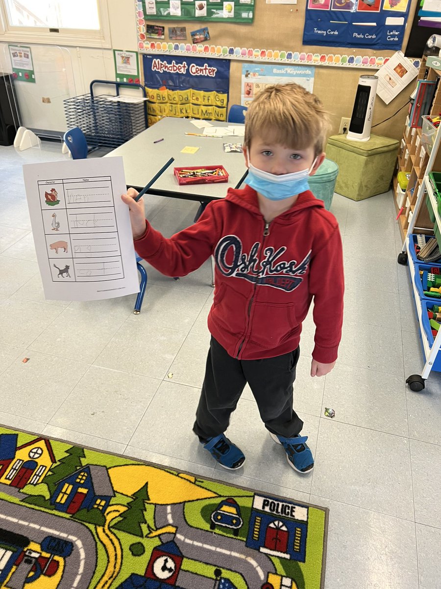 Write the room in pre-k . Kindergarten ready! #beartavernpride #HVPK